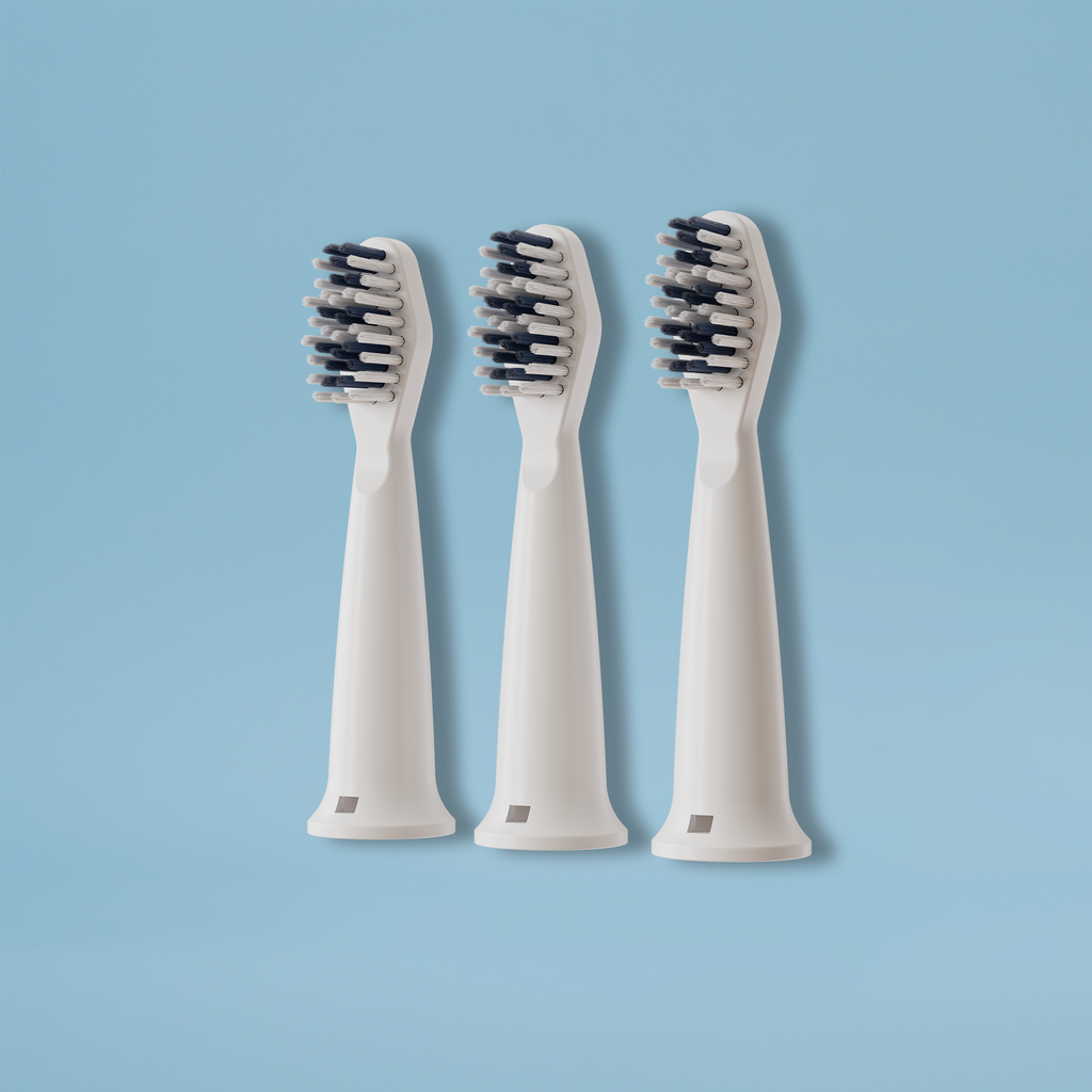 Waken Sonic Toothbrush Replacement Heads, 3-pack, up to 9 months use