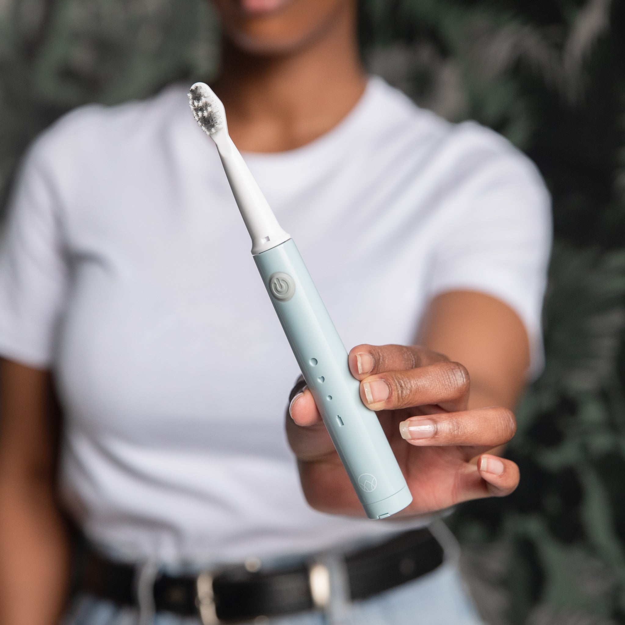 Waken Sonic Toothbrush in Mint Blue, three cleaning modes, recycled-plastic handle