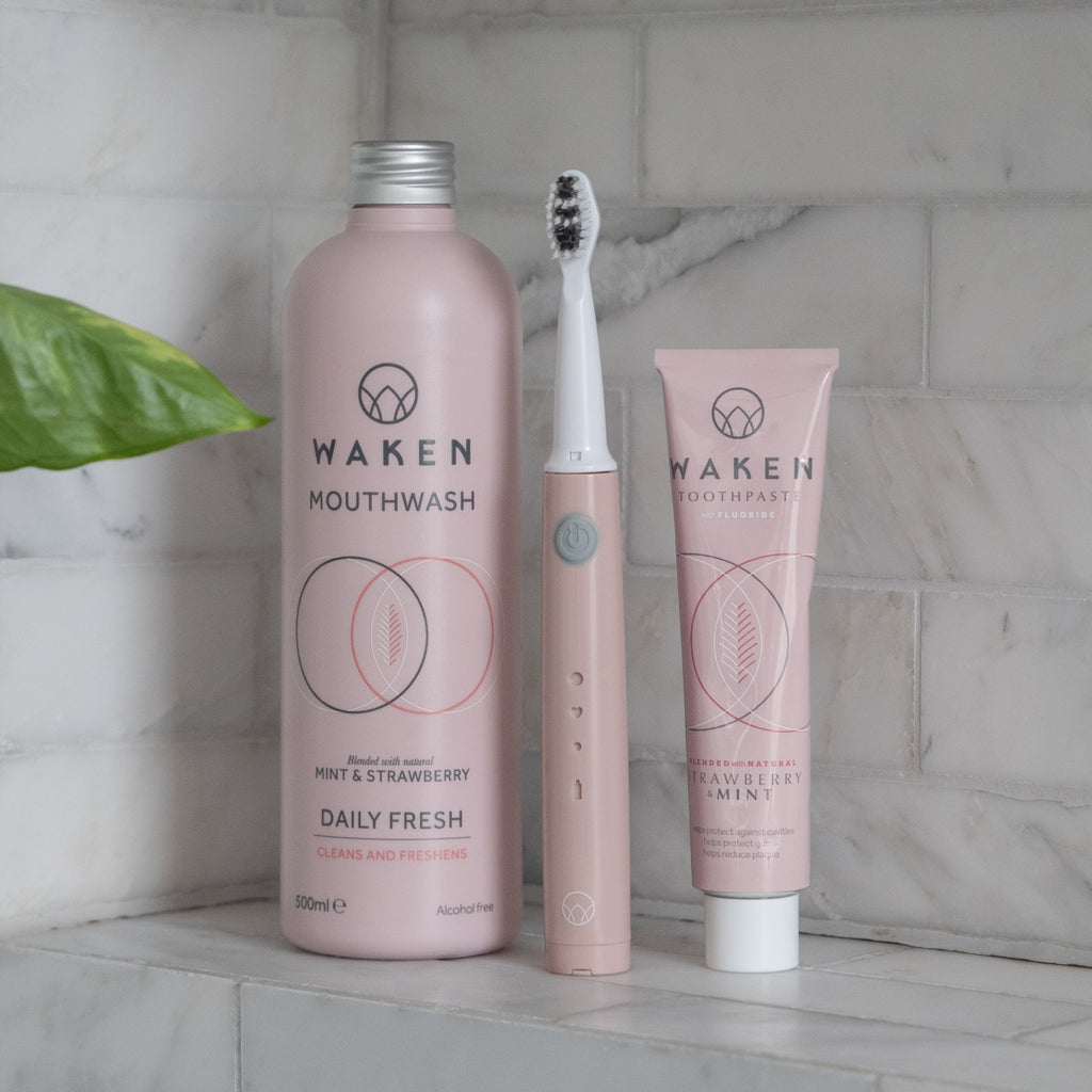 Pink Toothbrush Club Sonic Toothbrush in Dusty Rose | 36% More Plaque Removal – Waken Mouthcare