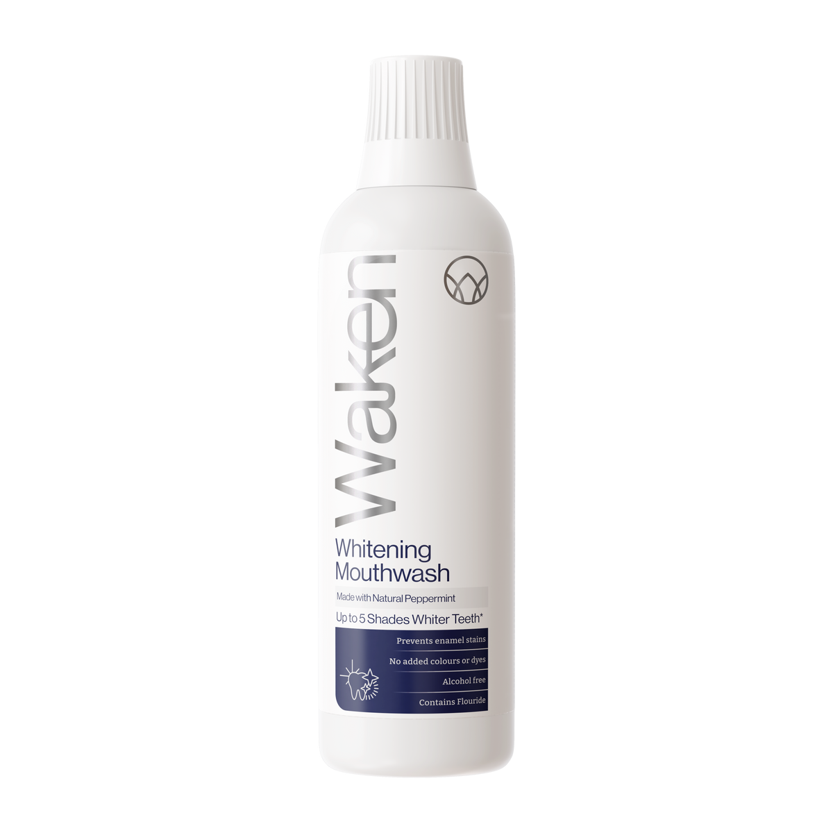 Waken Whitening Mouthwash 500ml | Plant Enzymes, Brighter Smile – Waken Mouthcare