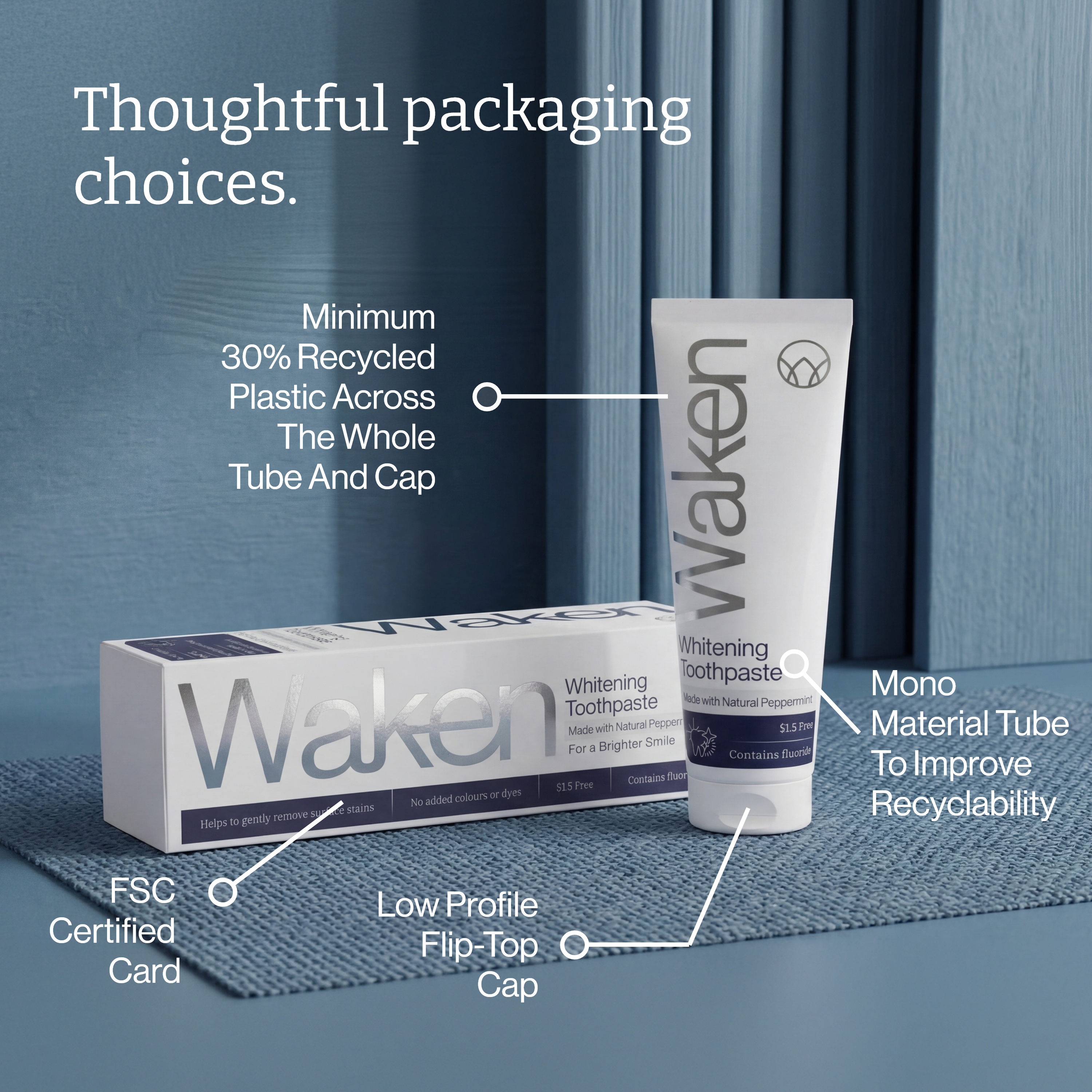 Waken Whitening Toothpaste 75ml